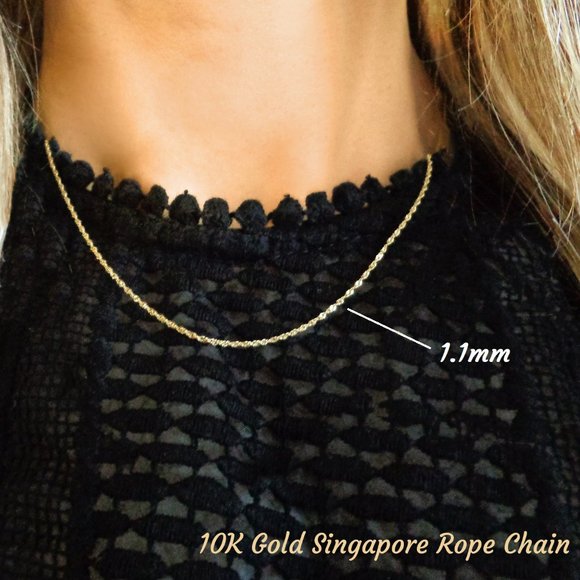 10k Real Gold Dainty Initial Charm Necklace Gold Letter Pendant Necklace - Picture 3 of 4